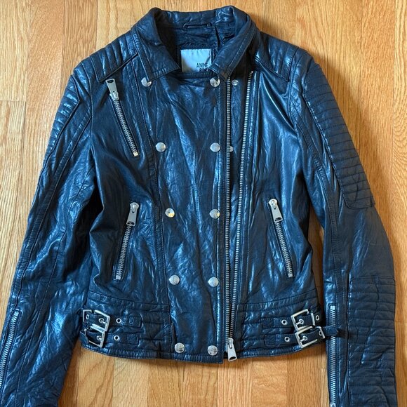 Annie Bing Leather Moto Jacket - Picture 9 of 13